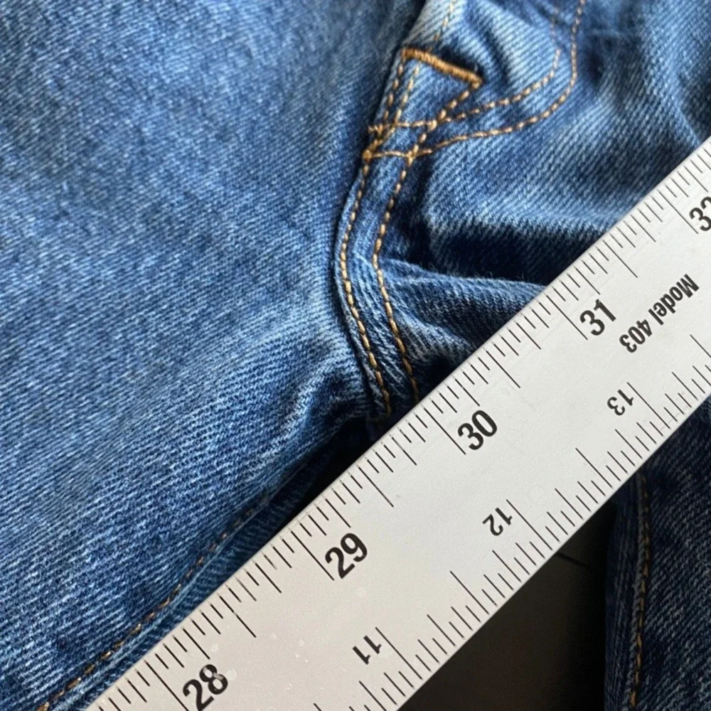 Levis 501 Jeans 32x32 Actual 32 x 30 Blue Denim Straight Leg Button Fly Orginal - Picture 8 of 9